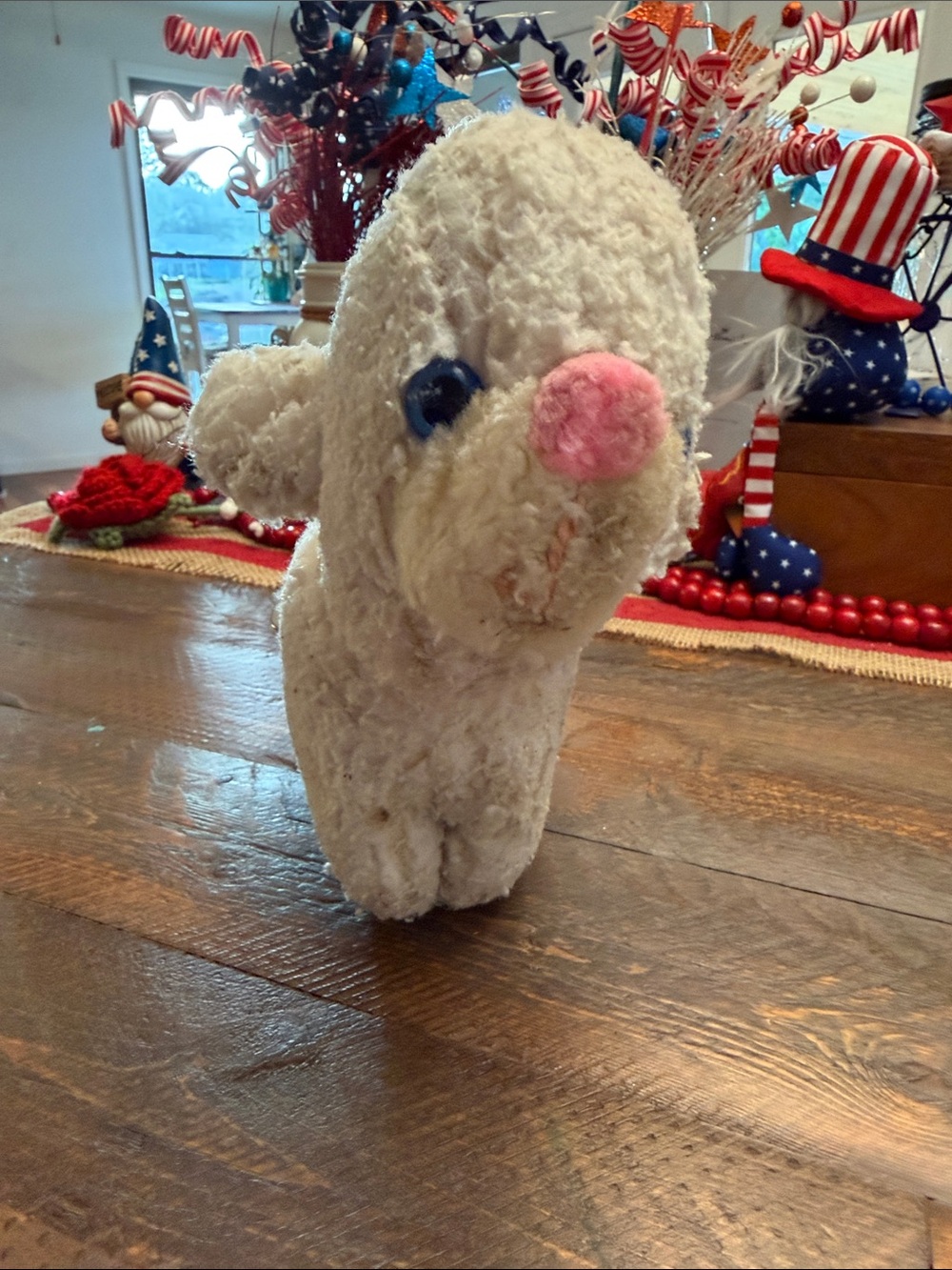 🐑 Vintage Mid-Century Musical Wind-Up Lamb Plush 🐑 Fan Fair 1960’s collectible - Picture 1 of 10